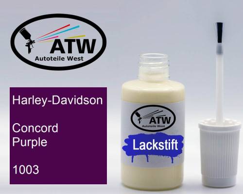 Harley-Davidson, Concord Purple, 1003: 20ml Lackstift, von ATW Autoteile West.